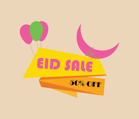 Eid Offer Sale banner design vector template