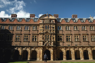 Fototapeta na wymiar Third court of St John's College, constituent college of University of Cambridge, England, UK