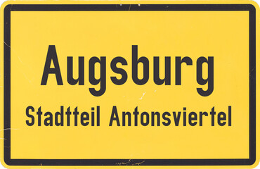 Ortsschild Augsburg Antonsviertel