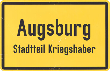 Ortsschild Augsburg Kriegshaber