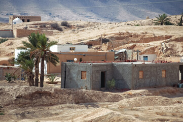 Houses in Matmata city, Kebili Governorate in Tunisia