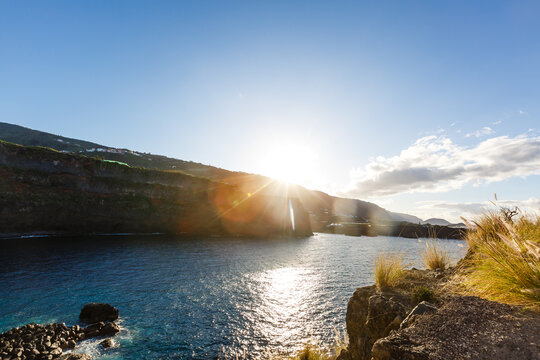 Beautiful view of the cliff over the sea