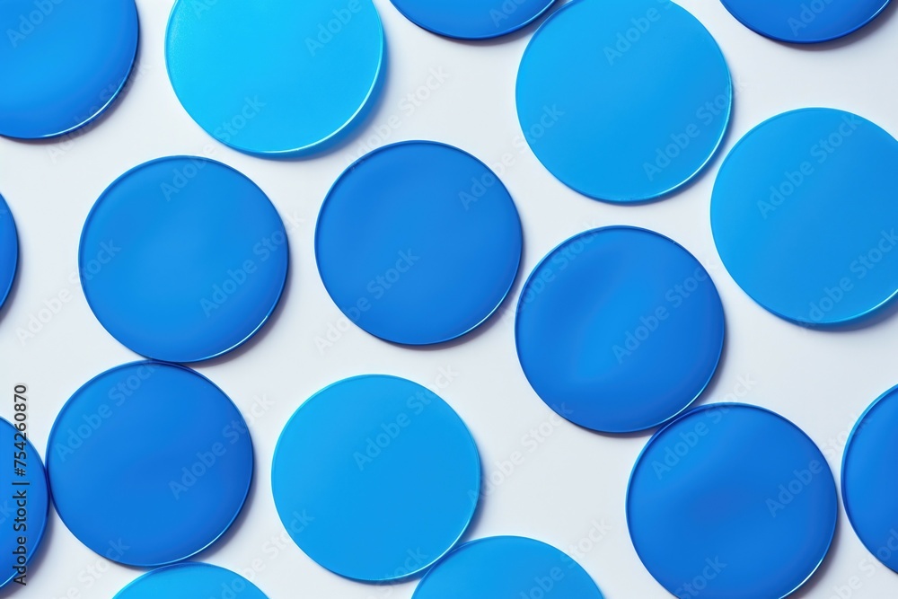 Poster abstract blue circles on a white surface. suitable for graphic design projects