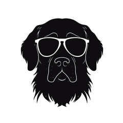 Fototapeta premium Golden retriever eyeglasses