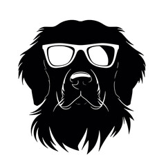 Fototapeta premium Golden retriever eyeglasses
