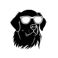 Golden Retriever with sunglasses