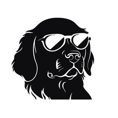 Golden Retriever with sunglasses