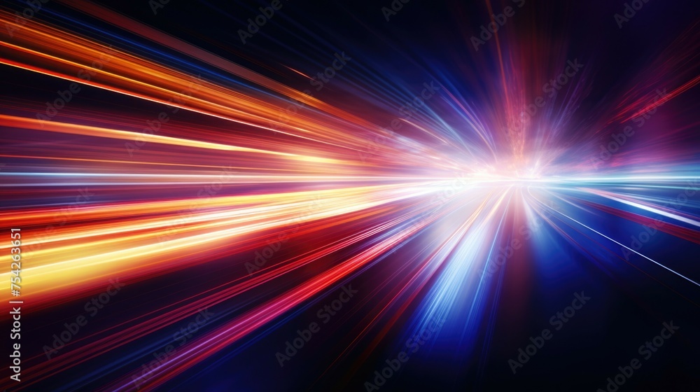 Poster blurry image of a bright light, suitable for abstract backgrounds