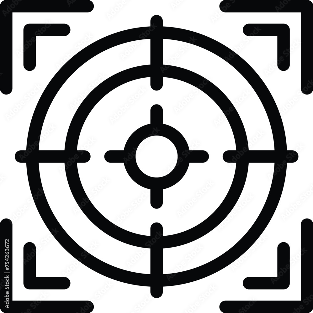 Poster business target icon outline vector. brainstorming meeting. problem solving session
