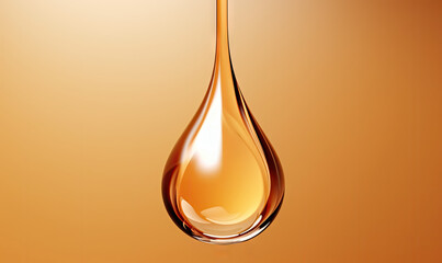 A drop of oil is falling from a container