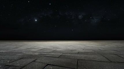 A serene empty room with a beautiful sky full of stars. Perfect for backgrounds or surreal concepts