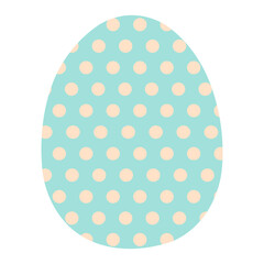 Painted Easter egg illustration. Flat style design, isolated vector. Easter holiday clip art, seasonal card, banner, poster, element