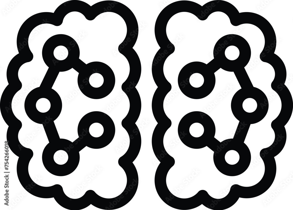 Aufkleber brainstorm exploration icon outline vector. searching cognitive solution. idea generation mind