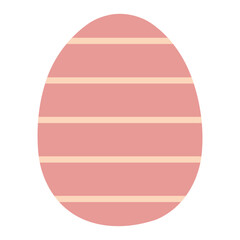 Painted Easter egg illustration. Flat style design, isolated vector. Easter holiday clip art, seasonal card, banner, poster, element