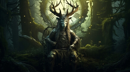 Forest Guardian Ancient Spirit Watches Over Woodland 