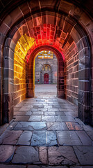Fototapeta premium Colorful Archway of a Historical Building