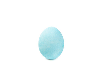Easter eggs isolated on a white background. Handmade colorful Easter eggs. Easter celebration concept.