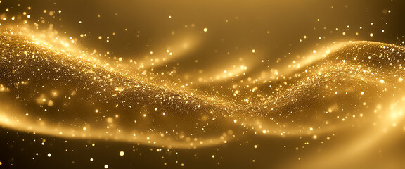 Naklejka premium 金色に輝く光の抽象的な背景素材