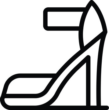 recommend clip art: High sandals heels icon outline vector. Catwalk footwear. Female chic pumps