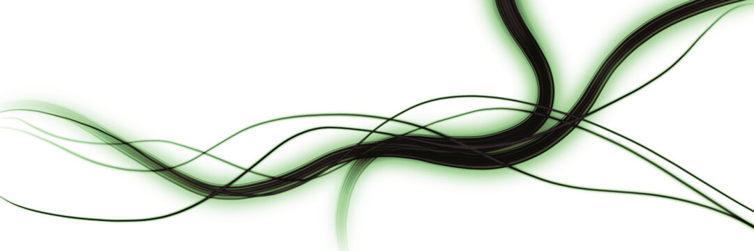 Black glowing dynamic energy neon lines