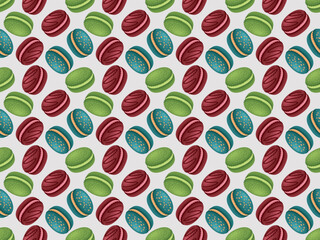 macaroon food vector pattern sugar cream pastry sweet colorful bakery eat dessert menu homemade cake