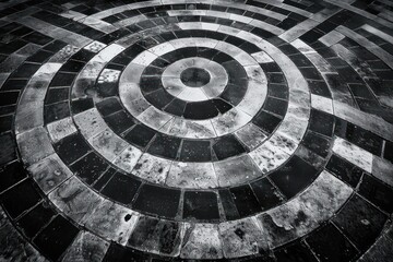 Intersecting lines forming a maze-like pattern, labyrinth background