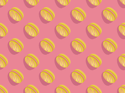 macaroon food vector pattern sugar cream pastry sweet colorful bakery eat dessert menu homemade cake