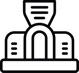 Ventilation hood icon outline vector. Kitchen purifier system. Cleaning air appliance