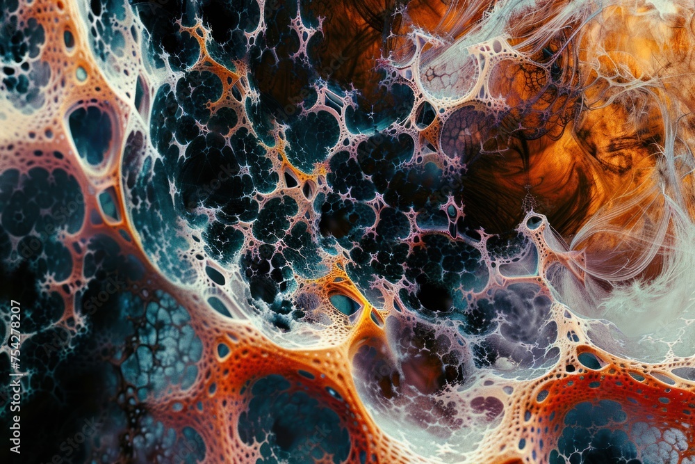 Wall mural abstract patterns resembling fractals