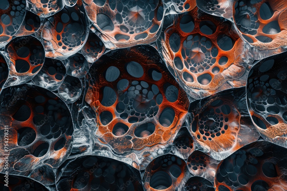 Wall mural abstract patterns resembling fractals