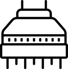 Kitchen ventilation icon outline vector. Sit cleaning system. Home fanning assembly