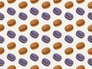 macaroon food vector pattern sugar cream pastry sweet colorful bakery eat dessert menu homemade cake