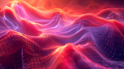 Fototapeta premium intertwining tech lines, data flow, an abstract technology background.