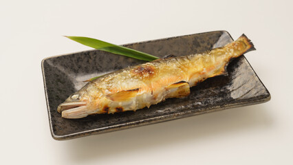 日本の鮎の塩焼き