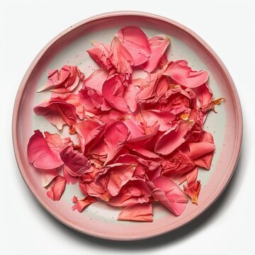 flower petals on a plate.