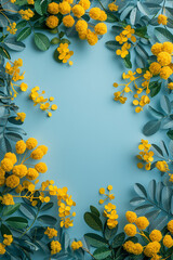 Festive floral frame Animation blank Botanical Template