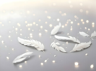 Feathers and White Background