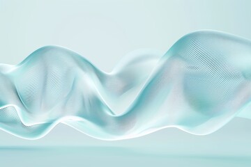soft waves and curves in abstract light blue background