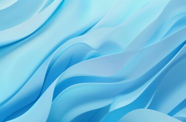 Soft Abstract blue background with smooth curves and waves