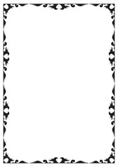 Corner and frame swirls divider ornamental. Filigree with vintage style. Element design calligraphy. Decoration for frame, greeting card, invitation, menu, certificate.