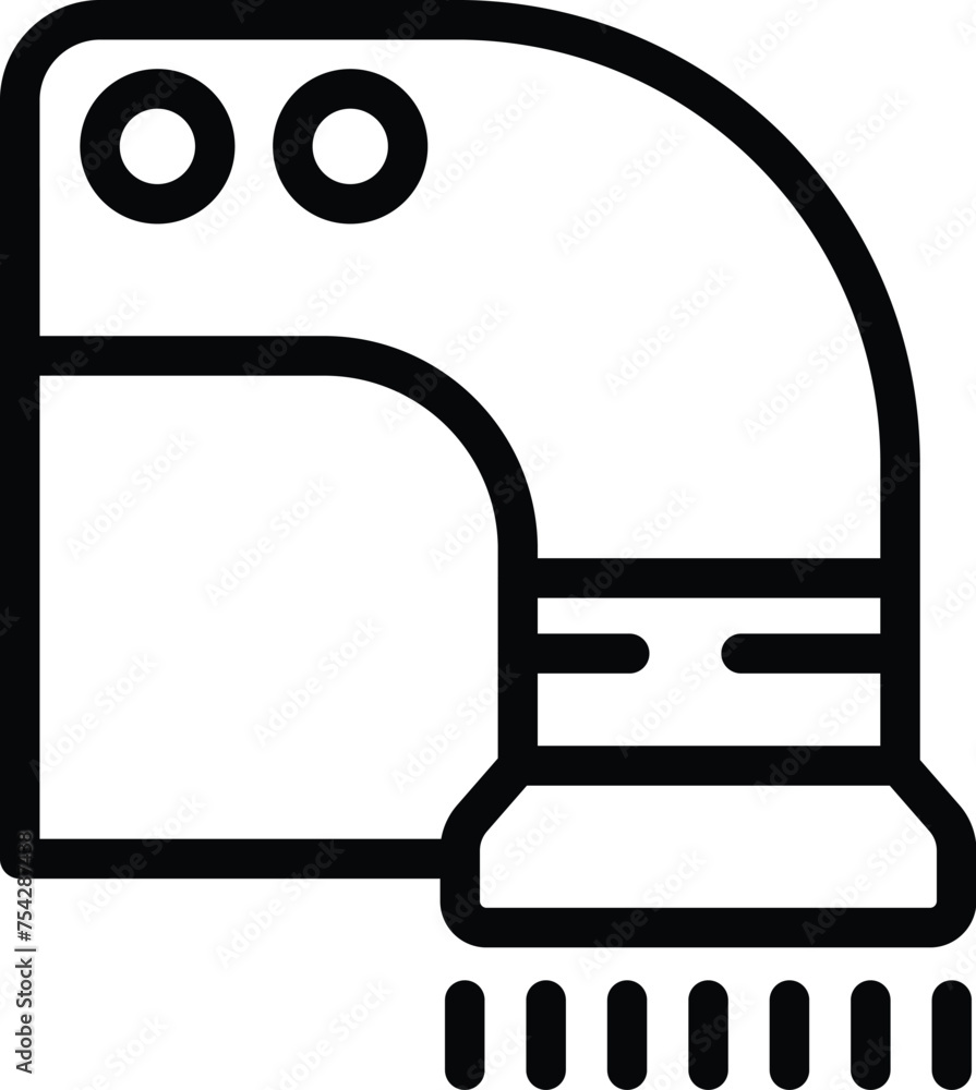 Poster air blower machine icon outline vector. sensor blowing appliance. automated drying unit