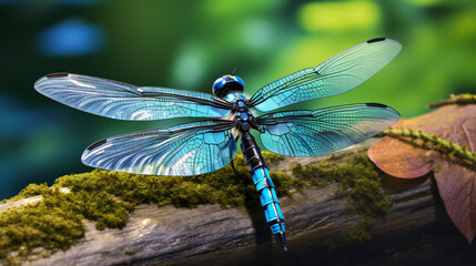 Libellula depressa is a blue bug species of dragonfly