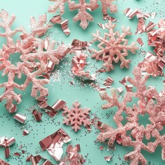 background with snowflakes.
