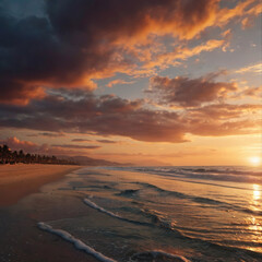 Fototapeta na wymiar Beautifull Sunset On The Beach