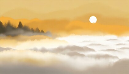 Fototapeta premium 日の出イメージの背景素材