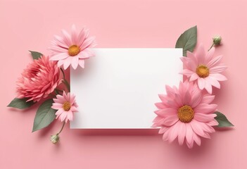 pink flower frame