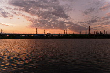 Obraz premium Sakai-Semboku Coastal Industrial Zone(堺泉北臨海工業地帯) 