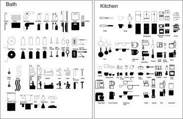 Bath and Kitchen Icons