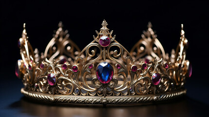 Medieval Crown  Regal Crown with Jeweled Accents ..