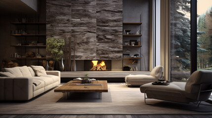 Modern Interior Design Background. Contemporary Living